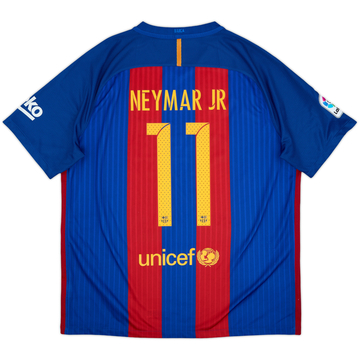 2016-17 Barcelona Home Shirt Neymar Jr #11 - 9/10 - (XL)