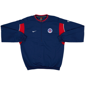 2001-02 Paris Saint-Germain Nike 1/2 Zip Drill Top - 9/10 - (M)