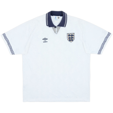 1990-92 England Home Shirt - 9/10 - (XL)