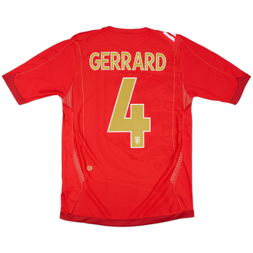 2006-08 England Away Shirt Gerrard #4 - 6/10 - (S)