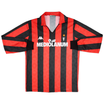 1989-90 AC Milan Home L/S Shirt - 7/10 - (M)
