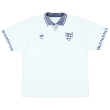 1990-92 England Home Shirt - 7/10 - (XL)