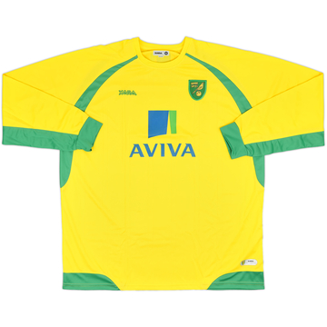 2010-11 Norwich Home L/S Shirt - 10/10 - (3XL)