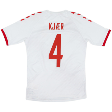 2020-21 Denmark Away Shirt Kjaer #4 - 6/10 - (S)