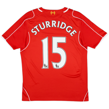 2014-15 Liverpool Home Shirt Sturridge #15 - 7/10 - (XL.Boys)