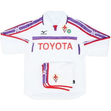 2001-02 Fiorentina Away L/S Shirt & Shorts - 7/10 - (M)