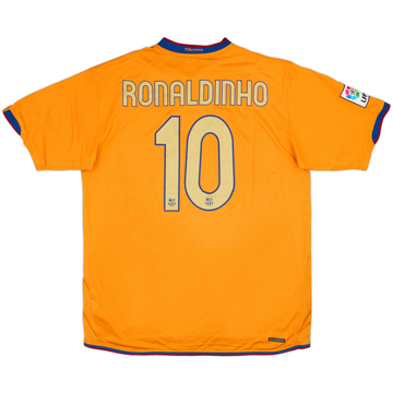 2006-08 Barcelona Away Shirt Ronaldinho #10 - 8/10 - (XL)