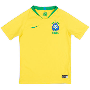 2018-19 Brazil Home Shirt - 6/10 - (S.Boys)