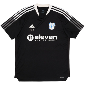 2021-22 Cardiff City Staff Issue adidas Training Shirt DH - 9/10 - (L)