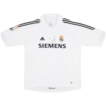 2005-06 Real Madrid Signed Home Shirt - 7/10 - (XL)