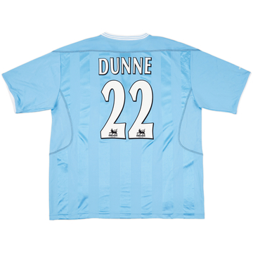 2003-04 Manchester City Home Shirt Dunne #22 (XL)