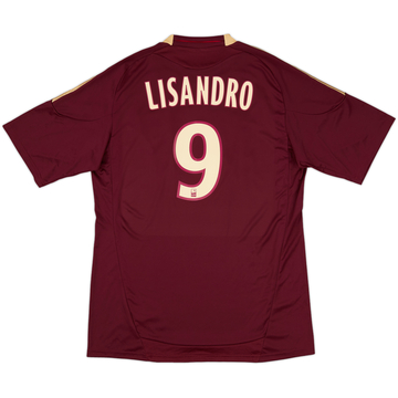 2010-11 Lyon Away Shirt Lisandro #9 (L)