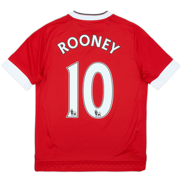 2015-16 Manchester United Home Shirt Rooney #10 - 9/10 - (L.Boys)
