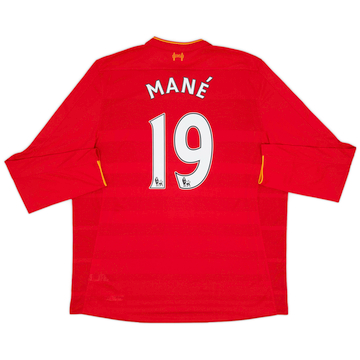 2016-17 Liverpool Home L/S Shirt Mane #19 - 10/10 - (XXL)