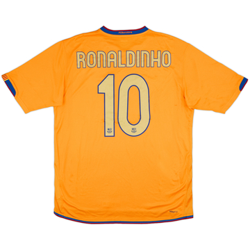 2006-08 Barcelona Away Shirt Ronaldinho #10 - 9/10 - (L)