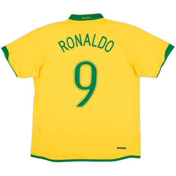 2006-08 Brazil Home Shirt Ronaldo #9 - 8/10 - (XL)