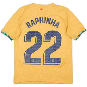 2022-23 Barcelona Away Shirt Raphinha #22 - 8/10 - (XL.Boys)