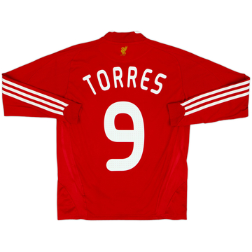 2008-10 Liverpool Home L/S Shirt Torres #9 - 6/10 - (L.Boys)