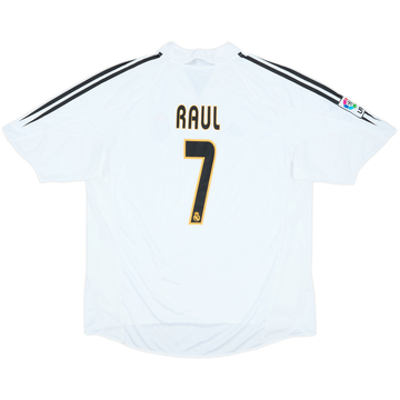 2004-05 Real Madrid Home Shirt Raul #7 - 7/10 - (XL)