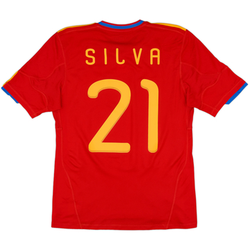 2009-10 Spain Home Shirt Silva #21 - 8/10 - (S)