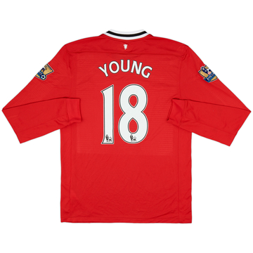 2011-12 Manchester United Home L/S Shirt Young #18 - 7/10 - (M)