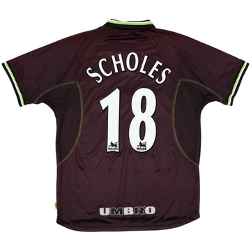 1998-99 Manchester United Third Shirt Scholes #18 - 5/10 - (XL)