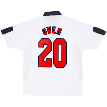 1997-99 England Home Shirt Owen #20 - 6/10 - (L)