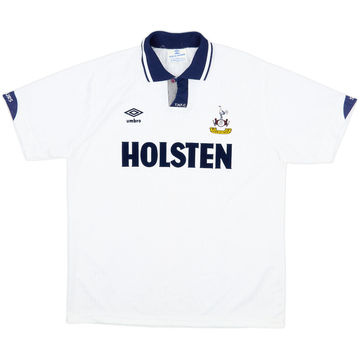 1991-93 Tottenham Home Shirt - 9/10 - (XL)