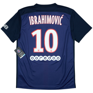 2015-16 Paris Saint-Germain Home Shirt Ibrahimovic #10 (M)