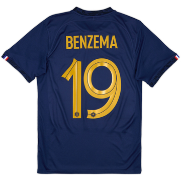 2022-23 France Home Shirt Benzema #19 - 10/10 - (S)