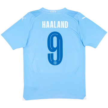 2023-24 Manchester City Home Shirt Haaland #9 - 6/10 - (S)