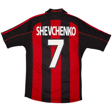 2000-02 AC Milan Home Shirt Shevchenko #7 - 8/10 - (M)