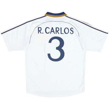 1998-00 Real Madrid Home Shirt R.Carlos #3 - 7/10 - (XL)