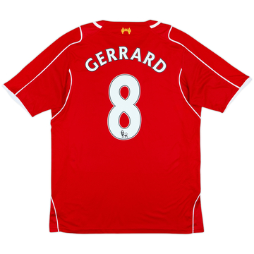 2014-15 Liverpool Home Shirt Gerrard #8 - 6/10 - (M)