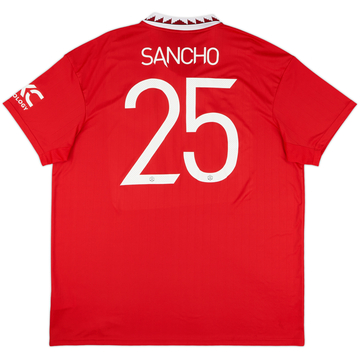 2022-23 Manchester United Home Shirt Sancho #25 - 7/10 - (XXL)