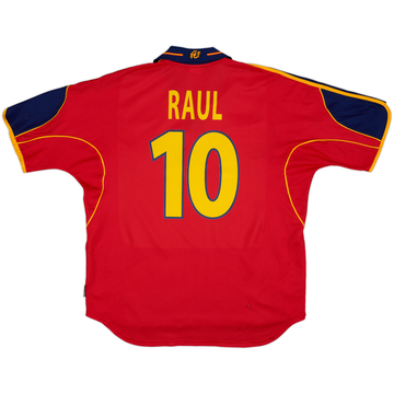 1999-02 Spain Home Shirt Raul #10 - 6/10 - (XL)