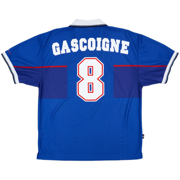 1997-99 Rangers Home Shirt Gascoigne #8 - 8/10 - (XL)