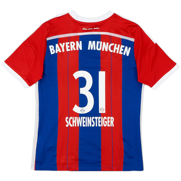 2014-15 Bayern Munich Home Shirt Schweinsteiger #31 - 8/10 - (L.Boys)