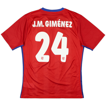 2015-16 Atletico Madrid Player Issue Home Shirt J.Gimenez #24 - 6/10 - (XL)