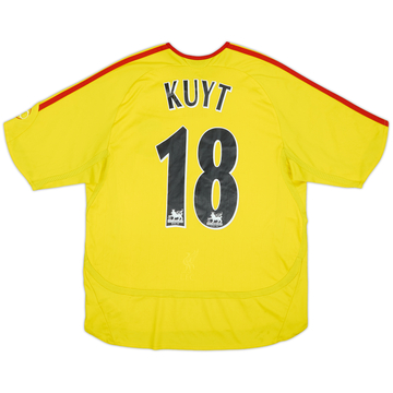 2006-07 Liverpool Away Shirt Kuyt #18 - 6/10 - (L.Boys)