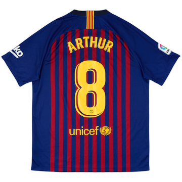 2018-19 Barcelona Home Shirt Arthur #8 - 8/10 - (L)