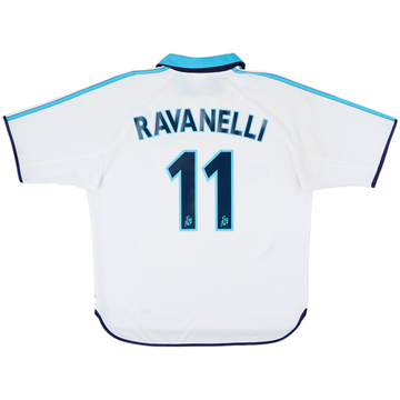1999-00 Olympique Marseille Home Shirt Ravanelli #11 - 7/10 - (L)