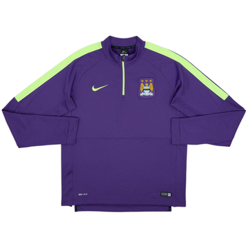 2014-15 Manchester City Nike 1/4 Zip Drill Top - 8/10 - (L)