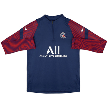 2020-21 Paris Saint-Germain Nike 1/4 Zip Drill Top - 10/10 - (XL.Boys)