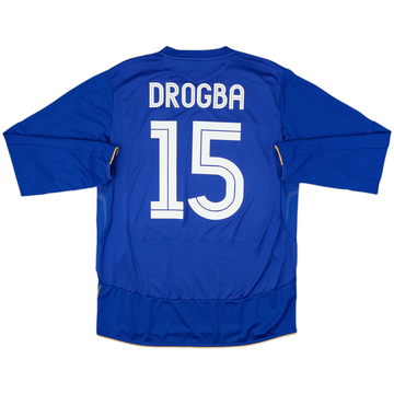 2005-06 Chelsea Centenary Home L/S Shirt Drogba #15 - 8/10 - (L)