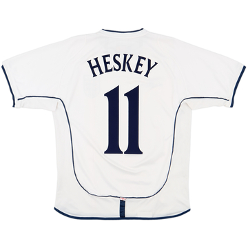 2001-03 England Home Shirt Heskey #11 - 8/10 - (M)
