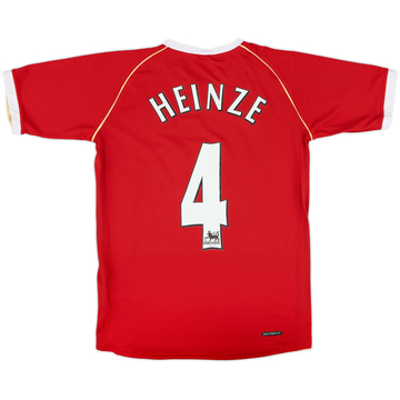2006-07 Manchester United Home Shirt Heinze #4 - 8/10 - (XL.Boys)