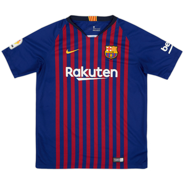 2018-19 Barcelona Home Shirt - 9/10 - (XL.Boys)