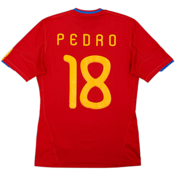 2009-10 Spain Home Shirt Pedro #18 - 5/10 - (S)