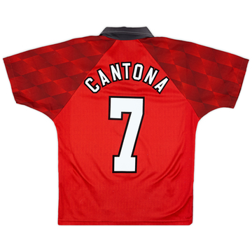 1996-98 Manchester United Home Shirt Cantona #7 - 7/10 - (Y)